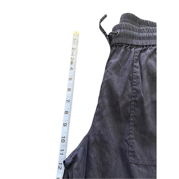 Theory Pants Navy Sidonia Casual Linen Blend Ankle Straight Leg Basic Medium - Picture 8 of 10